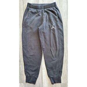 Air Jordan Pants Mens Medium Black Joggers Sweatpants Air  Logo Embroidered